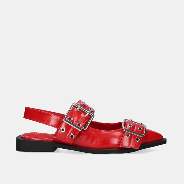 MOCASSINS 045K-1 PATENT VERMELHO