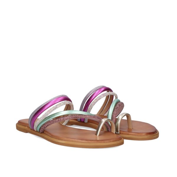 SANDÁLIA PLANA 618 LORIS MULTICOLORIDO