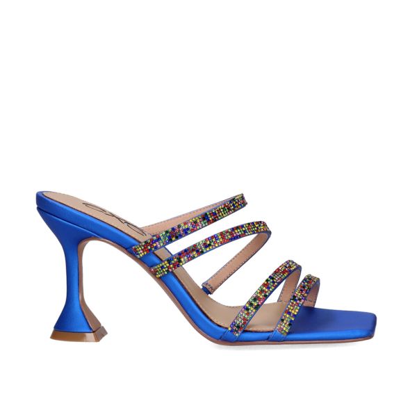 SANDÁLIA DE SALTO BIANCA-759 STRASS AZUL MULTICOLOR