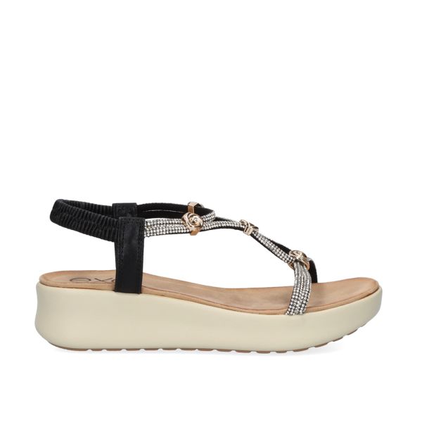 SANDÁLIA EXÉ COMFORT BZX33170-002 STRASS PRETO