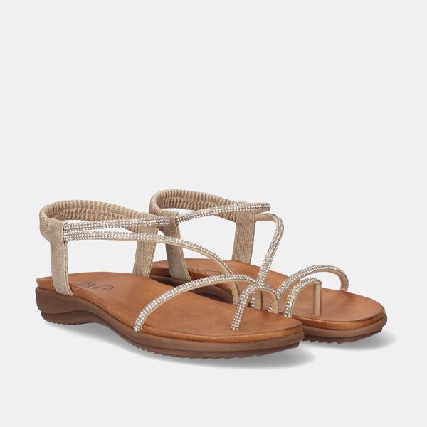 EXÉ COMFORT SANDÁLIAS BZX46067-A1 STRASS OURO
