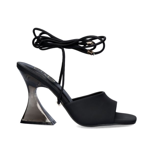 SANDÁLIA SALTO DE CRISTAL-706 PRETO