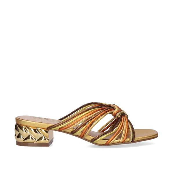 SANDÁLIA DE SALTO KATY-227 METALLIC GOLD BRONZE