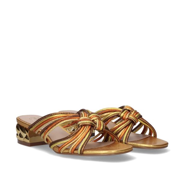 SANDÁLIA DE SALTO KATY-227 METALLIC GOLD BRONZE