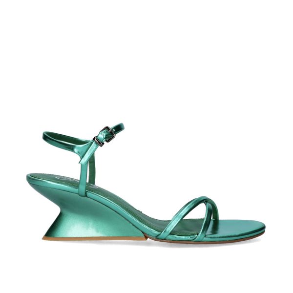 SANDÁLIA DE SALTO LIBRA-102 METALLIC VERDE