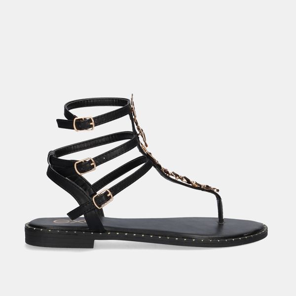 SANDÁLIA RASA EXÉ P4015-7 PRETO