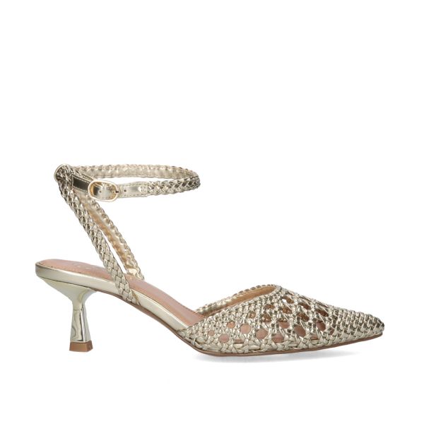 SANDÁLIA DE SALTO EXÉ SELENA-802 METALLIC OURO