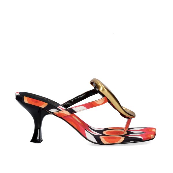 SANDÁLIA DE SALTO SISSY-895 FLOR CORAL